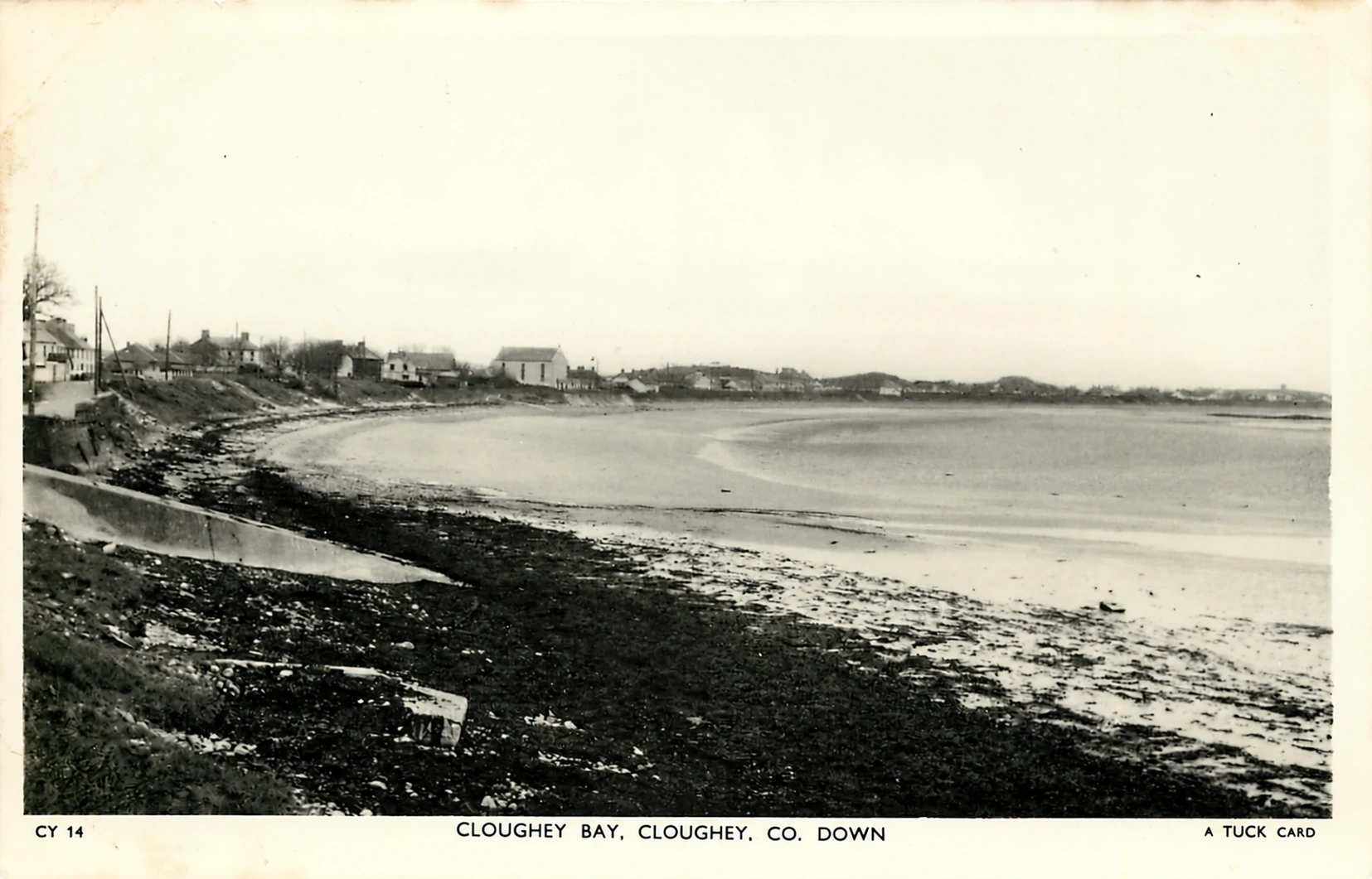Historic view of Cloughey Bay and village